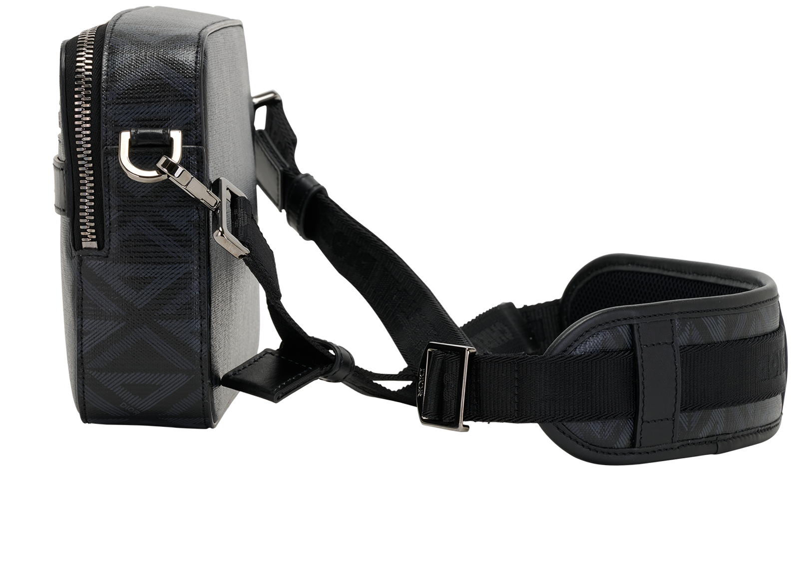 CD Diamond Safari Messenger, &pound;1,100, Handbags, Black, Canvas, Bottom view